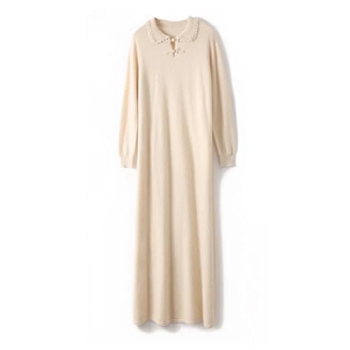 Women's Chinese Style Button Loose Knitted Wool Dress