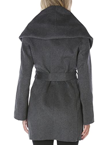 Marilyn Women's Wool Blend Double Face Belted Wrap Coat