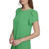 Womens Tulip Sleeve Ruffle Hem Mini Dress