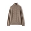 Womens 100 Percent Cashmere Turtleneck Sweater Fall Winter Casual Loose Fit Thick Wool Pullover