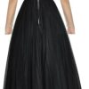 Women Long Sleeve Patchwork Bow Velour Mesh Crewneck Party Dress