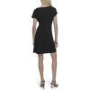 Women's Short Sleeve Buckle Mini Tunic Dress