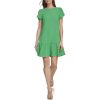 Womens Tulip Sleeve Ruffle Hem Mini Dress