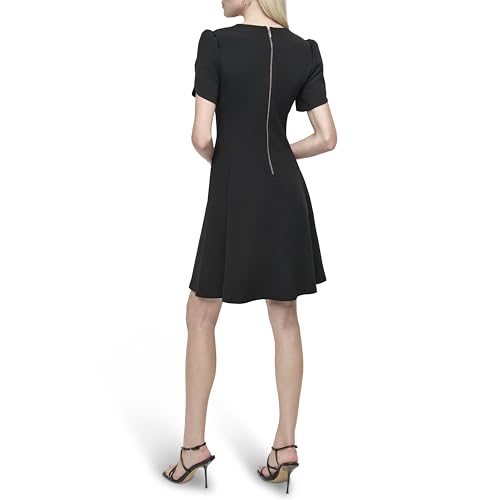 Womens Tulip Sleeve Fit & Flare Mini Dress