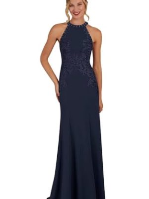 Chiffon Mother of The Bride Dresses for Wedding Lace Applique Long Formal Dresses for Women XOD0491