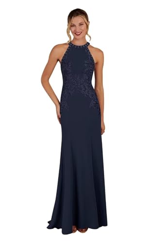 Chiffon Mother of The Bride Dresses for Wedding Lace Applique Long Formal Dresses for Women XOD0491