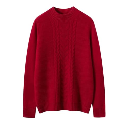 Women's Thick 100 Percent Cashmere Mock Neck Long Sleeve Pullover Fall Winter Basic Soft Warm Casual
