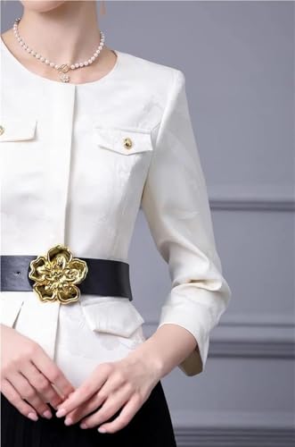 Women Long Sleeve Lace-Up Pleated Crewneck Patchwork Party Dress