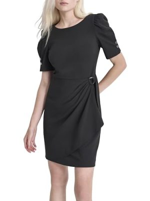 Women's Short Sleeve Mini Sheath Dress