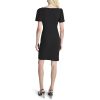 Women's Ruched Side V-Neck Short Sleeve Dress