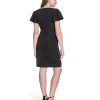 Women's Flounce Sleeve Side Drape Fully Lined Sheath Dress
