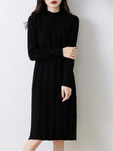 Women's Fall/Winter Wool Knitted Cheongsam Long-Sleeved Dress Elegant and Effortless