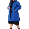 Plus Size Coat for Women Peter Pan Collar Single Breasted Winter Long Coats