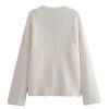 Fall and Winter Europe and The United States Women's V-Neck Lazy Loose Knit Jacket