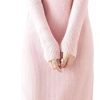 Women's Wool Sweater Dress Long Sleeve Slim Fit Casual Knit Dress for Fall Winter