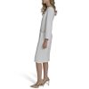 Womens Long Sleeve Boat Neck Midi Dress