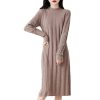 Women's Fall/Winter Wool Knitted Cheongsam Long-Sleeved Dress Elegant and Effortless