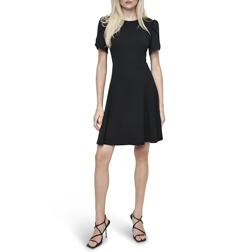 Womens Tulip Sleeve Fit & Flare Mini Dress