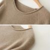 Women's Curled O Neck Wool Long Sleeve Temperament Commuting Knitted Dress for Fall Winter