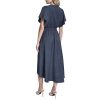 Womens Flutter Sleeve V-Neck Fit & Flare Maxi Dress