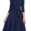 Women's Cocktail Dresses 3/4 Sleeve Vintage Wedding Guest Dress (XS-3XL)