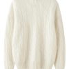 Women's Cable Knit 100 Percent Cashmere Mock Neck Pullover Casual Fall Winter Thick Soft Warm Sweater