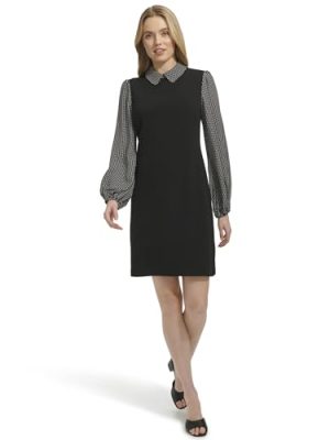 Women's Peter Pan Collar a Line Dress