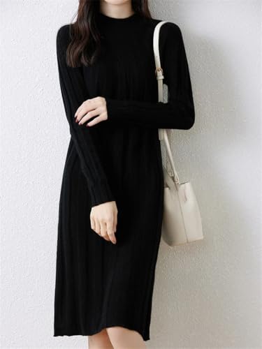 Women's Fall/Winter Wool Knitted Cheongsam Long-Sleeved Dress Elegant and Effortless
