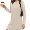 Dresses for Women 2025 Casual Long Sleeve Cozy Tshirt Dress Fashion Fall Outfits