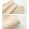 Short Skirt Women's Fall Winter 100% Wool Knitted Skirt Girl's Ribbed Elastic Waist Skirts