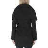 Marilyn Women's Wool Blend Double Face Belted Wrap Coat
