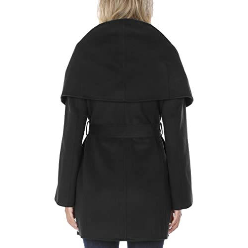 Marilyn Women's Wool Blend Double Face Belted Wrap Coat