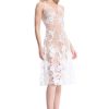 Women's Audrey Spaghetti Strap Midi A-line 3D Floral Dress