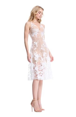 Women's Audrey Spaghetti Strap Midi A-line 3D Floral Dress