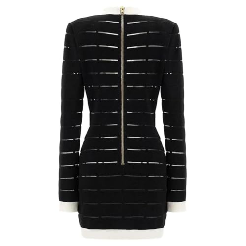 Women's Knit Shift Dress – V-Neck Slim Design, European Winter Minimalist