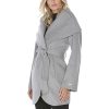 Marilyn Women's Wool Blend Double Face Belted Wrap Coat