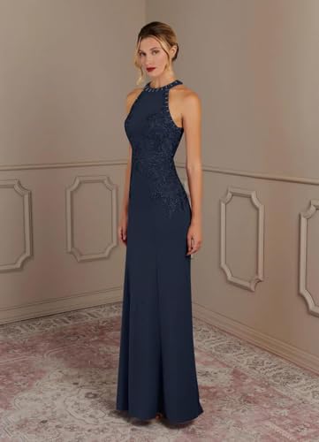 Chiffon Mother of The Bride Dresses for Wedding Lace Applique Long Formal Dresses for Women XOD0491