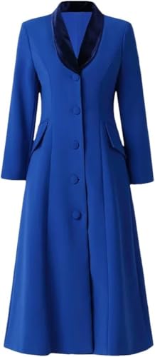 Women V-Neck Long Sleeve Single-Breasted High-Waisted Solid Color Office Dress