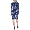 Womens Long Sleeve Surplice Neck Sheath Dress