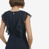 Women's Ruffle Trim Tie Waist Chiffon Mini Dress
