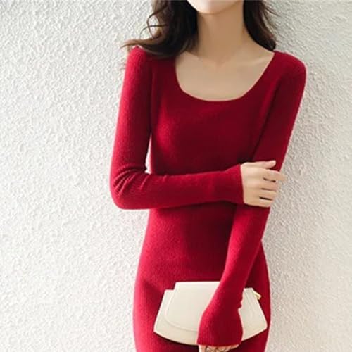 Women's Fall/Winter Wool Midi-Length Half-Turtleneck Knitted Warm Hip-Wrap Skirt