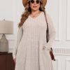 Plus Size Sweater Dress for Women Tshirt Fall Dresses Winter V Neck Long Sleeve Pockets Casual Party Loose Fit