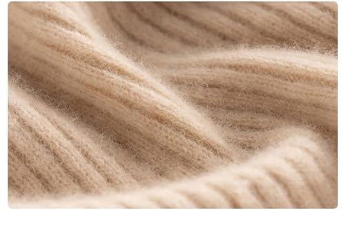 Women's Wool Mid Length Half High Collar Waist Knitted Warm Wrap Hip One Step Dress for Fall Winter