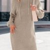 Womens Fall Sweater Dress Casual Long Sleeve Chunky Knit Pullover Oversized Hoodie Tunic Sweaters Winter Clothes