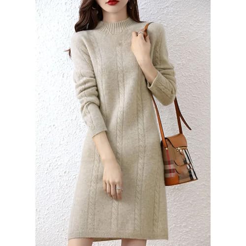Cashmere Womens Sweater Knitted Dresses Merino Wool Ladies Warm Elegant Dress Female Pullovers Casual Skirts