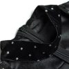 Women’s Velour Dress Stand Collar Long Sleeve Solid Color Lace-Up Dot Patchwork