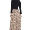 Women's Long Sleeves Maxi Dress Plain Empire Waist Casual Dress Loose Fall/Winter Dresses with Pockets
