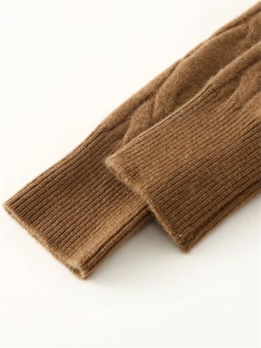 Women Wool Blend Sweater Dress Long Pullover Loose Turtle Neck Fall Winter Thick Knit Dress