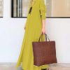 Women's Basic Loose Fit Long Sleeve Button Up Maxi Shirt Dress with Pockets
