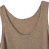 Women Knit Sleeveless Tank Dress Wool Blend Long Pullover Vest Sweater Dress Casual Chic